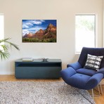 The Watchman, Outcropping Near South Entrance Of Zion National Park, Cottonwoods In Foreground, Utah // Tim Fitzharris