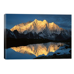 Mt Makalu And Mt Chomolonzo Bathed In Dawn Light, Reflected In Small Lake, Khama Valley, Tibet // Colin Monteath