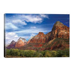The Watchman, Outcropping Near South Entrance Of Zion National Park, Cottonwoods In Foreground, Utah // Tim Fitzharris