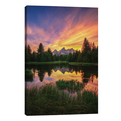 Last Rays Over The Grand Tetons // Bill Sherrell