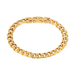 Cuban Link Bracelet // 8mm // Gold Plated