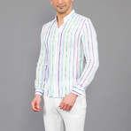 Presidio Button-Up Shirt // Blue + Green (S)