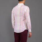 Presidio Button-Up Shirt // Pink + Red (L)