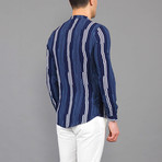 Parrot Button-Up Shirt // Dark Blue (L)