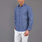 Polly Button-Up Shirt // Dark Blue (M)