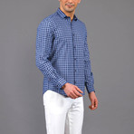 Polly Button-Up Shirt // Dark Blue (M)