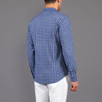 Polly Button-Up Shirt // Dark Blue (S)