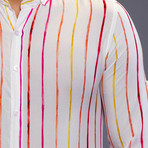 Presidio Button-Up Shirt // Pink + Red (M)