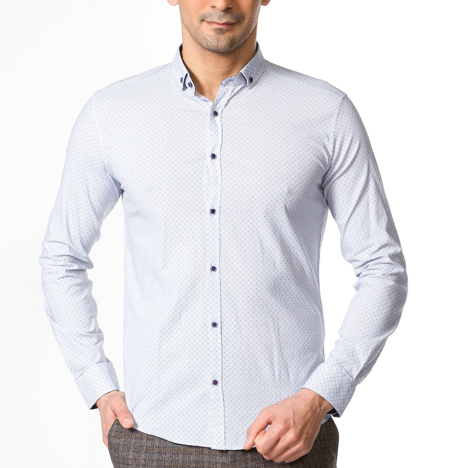 Teak Button-Up Shirt // White (M) - MCR - Touch of Modern