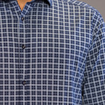 Polly Button-Up Shirt // Dark Blue (M)