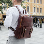 The Divine Comedy // Leather Backpack // Dark Brown