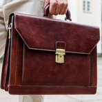 The Good Soldier // Leather Briefcase // Brown