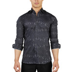 Fibonacci Matrix Dress Shirt // Black (3XL)