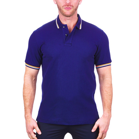 Mozart Tip Polo Shirt // Navy (S)