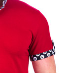 Mozart Solid Polo Shirt // Red (L)