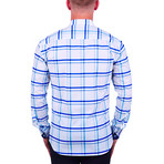 Einstein Dress Shirt // White + Blue Plaid (2XL)