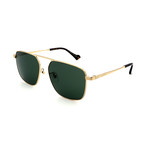 Men's GG0743S-004 Sunglasses // Gold + Green