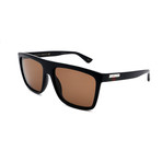 Men's GG0748S-002 Sunglasses // Black + Brown