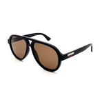 Men's GG0767S-002 Large Sunglasses // Black + Brown