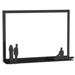 Work of Art Photo Frame // Couple + Bench (Black)
