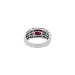 Bulgari 18k White Gold Ruby + Diamond Ring // Ring Size: 6.25 // Pre-Owned