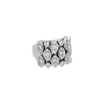 Cartier 18k White Gold Diamond Marquee Ring // Ring Size: 6.75 // Pre-Owned