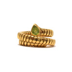 Bulgari 18k Yellow Gold Tobogas Peridot Ring // Ring Size: 6.5 // Pre-Owned