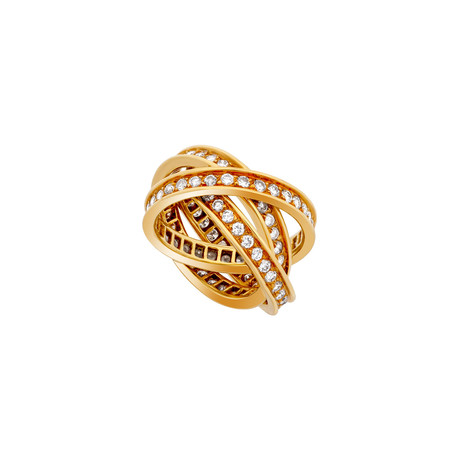 Cartier 18k Yellow Gold Diamond Trinity Ring // Ring Size : 5.25 // Pre-Owned