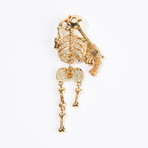 Skeleton + Revolver Jumbo Lapel Pin // Yellow