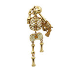 Skeleton + Revolver Jumbo Lapel Pin // Yellow