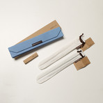Bundle Pack // Titanium Straw + Chopsticks + Rest + Deluxe Pouch (Porcelain Blue)