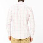 Cato Slim Fit Button Down Shirt // White + Pink (S)