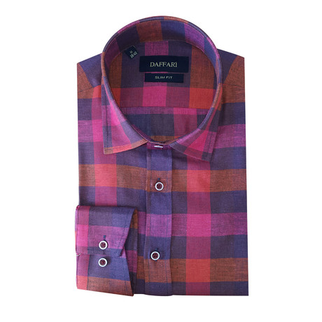 Roland Slim Fit Button Down Shirt // Blue (S)