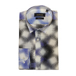 SoCo Slim Fit Button Down Shirt // White + Blue (S)