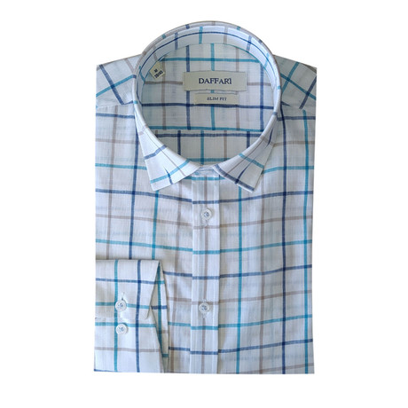 Samir Slim Fit Button Down Shirt // White (S)