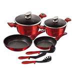 9-Piece Cookware Set Non-Stick Marble Coating