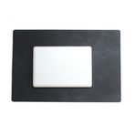 Leather Laptop Mat // Black