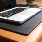 Leather Laptop Mat // Black