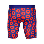 Sheath V 8" Sports Performance Boxer Brief // Blue + Red (Small)