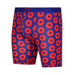 Sheath V 8" Sports Performance Boxer Brief // Blue + Red (Small)