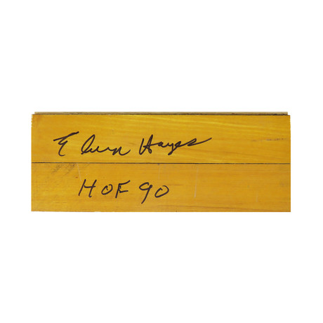 Elvin Hayes // Signed Basketball Court Floor Piece // Hall of Fame 1990 // 8" x 3"