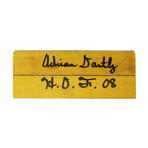 Adrian Dantley // Signed  Basketball Court Floor Piece // Hall of Fame 2008 // 8" x 3"