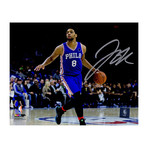 Jahlil Okafor Signed Philadelphia 76ers Dribbling Action // 8x10 Photo