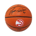 Dominique Wilkins // Signed Spalding Atlanta Hawks Logo Game Series Replica NBA Basketball