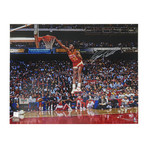 Dominique Wilkins // Signed Atlanta Hawks One Hand Slam Dunk Action Photo // 16" x 20"