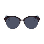 Women's Diorama Club Sunglasses // Matte Dark Violet + Petrol Blue