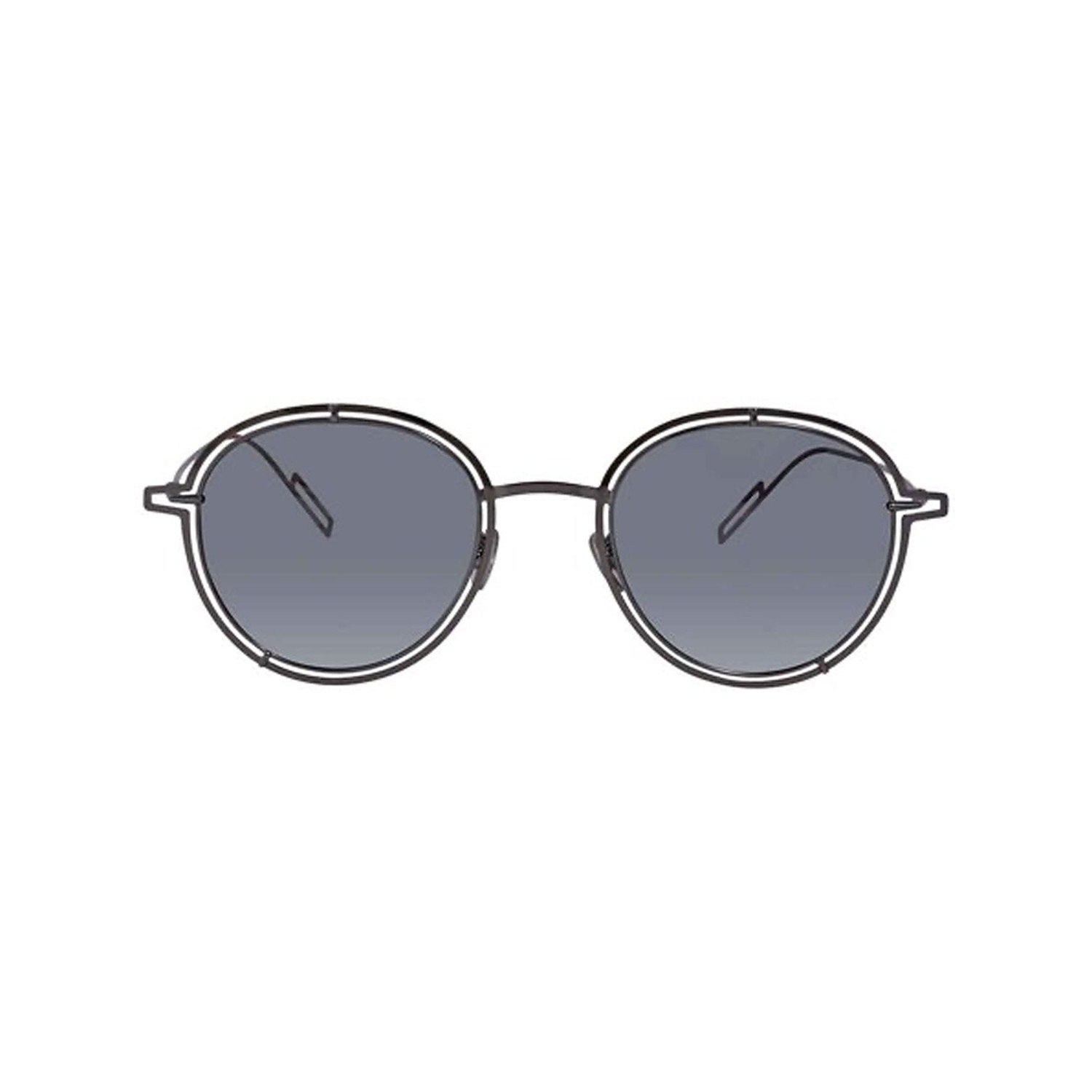 Men's Round Sunglasses // Silver + Silver Mirror - Dior - Touch of Modern