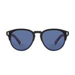 Men's Black Tie Classic Round Sunglasses // Black + Gray