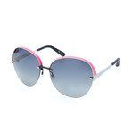 Women's Super Sunglasses // Silver + Pink + Gray Gradient