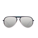 Men's AL13.2 Aviator Sunglasses // Palladium Gray + Silver Mirror